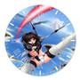 Strike Witches Round Non-ticking Wooden Black Pointers Wall Clock