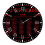 The Weeknd After Hours Tour 2022 Round Non-ticking Wooden Black Pointers Wall Clock