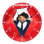 The Weeknd Music Round Non-ticking Wooden Black Pointers Wall Clock