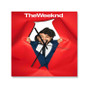 The Weeknd Music Square Silent Scaleless Wooden Wall Clock Black Pointers