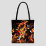 One Piece Burning Blood Custom Tote Bag AOP