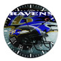 Baltimore Ravens NFL Custom Wall Clock Round Non-ticking Wooden Black Pointers