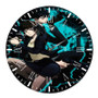 Psycho Pass Custom Wall Clock Round Non-ticking Wooden Black Pointers