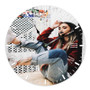 Kehlani Greatest Custom Wall Clock Round Non-ticking Wooden Black Pointers