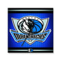 Dallas Mavericks NBA Custom Wall Clock Square Silent Scaleless Wooden Black Pointers