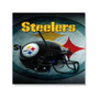 Pittsburgh Steelers NFL Custom Wall Clock Square Silent Scaleless Wooden Black Pointers