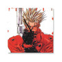 Trigun Greatest Custom Wall Clock Square Silent Scaleless Wooden Black Pointers