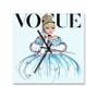 Vogue Cinderella Custom Wall Clock Square Silent Scaleless Wooden Black Pointers