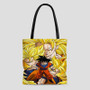 Goku Super Saiyan Transformation Dragon Ball Custom Tote Bag AOP With Cotton Handle