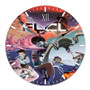 FLCL Arts Custom Wall Clock Wooden Round Non-ticking