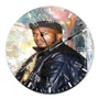 Rakim Custom Wall Clock Wooden Round Non-ticking