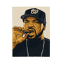 Ice Cube Smoke Polyester Bedroom Velveteen Plush Blanket