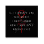 Twenty One Pilots Quotes Wall Clock Square Wooden Silent Scaleless Black Pointers