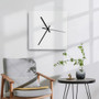 Square Silent Scaleless Wooden Wall Clock