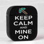 Minecraft Keep Calm and Mine On Custom AirPods Case Cover Sublimation Hard Durable Plastic Glossy