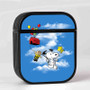 Snoopy The Peanuts Up Custom AirPods Case Cover Sublimation Hard Durable Plastic Glossy