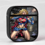 Supergirl Art Custom AirPods Case Cover Sublimation Hard Durable Plastic Glossy