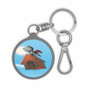 The Peanuts Snoopy Flying Custom Keyring Tag Keychain Acrylic With TPU Cover