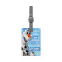 Olaf Frozen Quotes Custom Polyester Saffiano Rectangle White Luggage Tag Card Insert