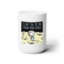 Snoopy Love Moon Custom White Ceramic Mug 15oz Sublimation BPA Free