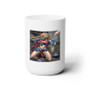Supergirl Art Custom White Ceramic Mug 15oz Sublimation BPA Free