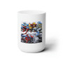Superheroes Breakfast Of Champions Custom White Ceramic Mug 15oz Sublimation BPA Free