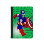 Bart Simpson Captain America Custom PU Faux Leather Passport Cover Wallet Black Holders Luggage Travel