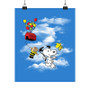 Snoopy The Peanuts Up Custom Silky Poster Satin Art Print Wall Home Decor