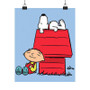 The Peanuts Snoopy and Family Guy Custom Silky Poster Satin Art Print Wall Home Decor