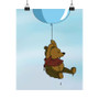 Winnie The Pooh Flying With Balloon Custom Silky Poster Satin Art Print Wall Home Decor