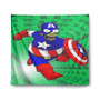 Bart Simpson Captain America Custom Tapestry Polyester Indoor Wall Home Decor