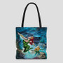 Aquaman and Mera DC Comics Custom Tote Bag AOP With Cotton Handle
