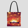 Disney Tangled Night Romantic Custom Tote Bag AOP With Cotton Handle