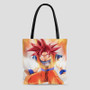 Dragon Ball Z Goku Super Saiyan God Custom Tote Bag AOP With Cotton Handle
