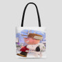 Snoopy and Charlie Brown The Peanuts Movie Custom Tote Bag AOP With Cotton Handle