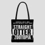 Straight Otter Zootopia Custom Tote Bag AOP With Cotton Handle