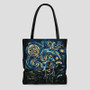 The Legend of Zelda Starry Night Custom Tote Bag AOP With Cotton Handle