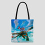 Toothless and Stitch Custom Tote Bag AOP With Cotton Handle