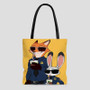 Zootopia Nick and Judy Police Custom Tote Bag AOP With Cotton Handle