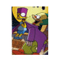 Bart And Krusty The Simpsons Custom Velveteen Plush Polyester Blanket Bedroom Family