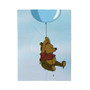 Winnie The Pooh Flying With Balloon Custom Velveteen Plush Polyester Blanket Bedroom Family