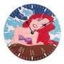 Ariel The Little Mermaid Disney Arts Custom Wall Clock Round Non-ticking Wooden