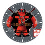 Baymax Deadpool Custom Wall Clock Round Non-ticking Wooden