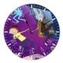 Dr Who Rick and Morty Custom Wall Clock Round Non-ticking Wooden