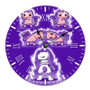 Fusion of Pok mon Mewtwo Custom Wall Clock Round Non-ticking Wooden