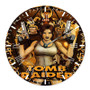 Lara Croft Tomb Raider Art Custom Wall Clock Round Non-ticking Wooden