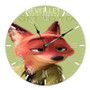 Nick Wilde Quote Custom Wall Clock Round Non-ticking Wooden