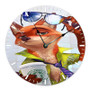 Nick Wilde Zootopia Starbucks Coffee Custom Wall Clock Round Non-ticking Wooden