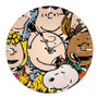 The Peanuts Gang Custom Wall Clock Round Non-ticking Wooden