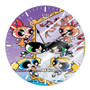 The Powerpuff Girls Evil Mirror Custom Wall Clock Round Non-ticking Wooden